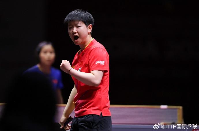 孙颖莎4-0横扫卢茨，强势晋级16强挑战申裕斌