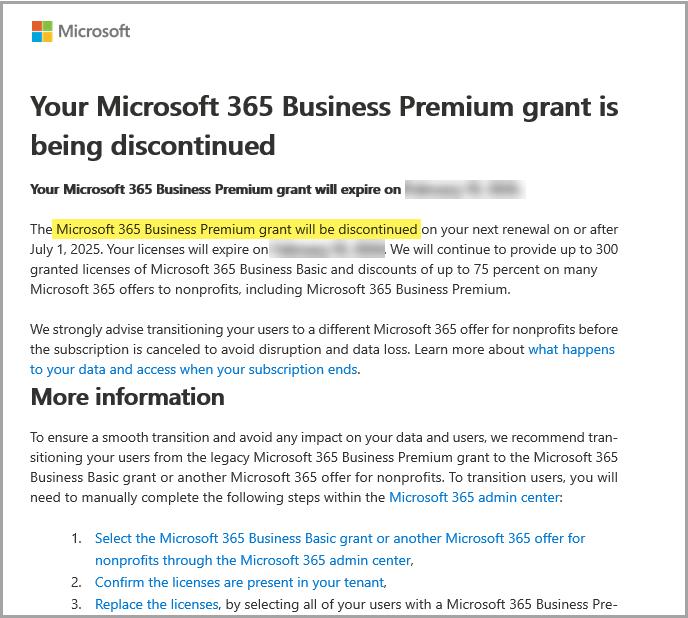 微软7月对Microsoft 365免费许可政策调整：影响全球40万家非营利组织